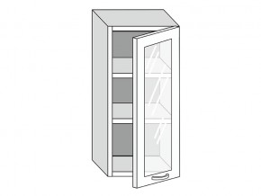 19.40.3 Шкаф настенный (h=913) на 400мм с 1-ой стекл. дверцей в Краснотурьинске - krasnoturinsk.magazinmebel.ru | фото