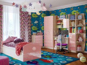 Детская комната Юниор-2 Розовый металлик в Краснотурьинске - krasnoturinsk.magazinmebel.ru | фото