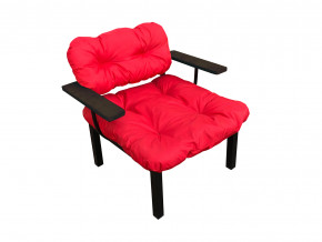 Кресло Дачное красная подушка в Краснотурьинске - krasnoturinsk.magazinmebel.ru | фото