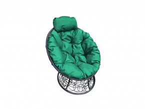 Кресло Папасан мини с ротангом зелёная подушка в Краснотурьинске - krasnoturinsk.magazinmebel.ru | фото