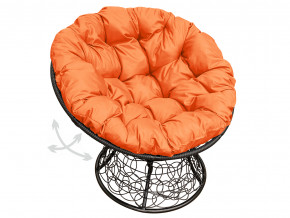Кресло Папасан пружинка с ротангом оранжевая подушка в Краснотурьинске - krasnoturinsk.magazinmebel.ru | фото - изображение 1