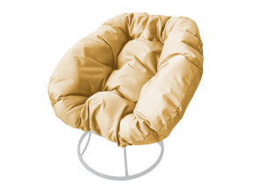 Кресло Пончик без ротанга бежевая подушка в Краснотурьинске - krasnoturinsk.magazinmebel.ru | фото