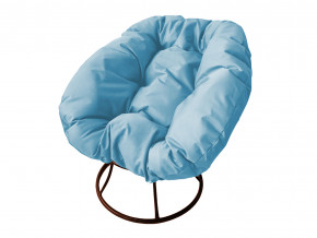 Кресло Пончик без ротанга голубая подушка в Краснотурьинске - krasnoturinsk.magazinmebel.ru | фото