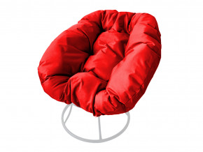 Кресло Пончик без ротанга красная подушка в Краснотурьинске - krasnoturinsk.magazinmebel.ru | фото