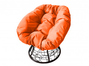 Кресло Пончик с ротангом оранжевая подушка в Краснотурьинске - krasnoturinsk.magazinmebel.ru | фото