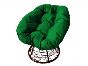 Кресло Пончик с ротангом зелёная подушка в Краснотурьинске - krasnoturinsk.magazinmebel.ru | фото