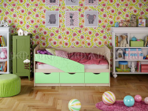 Кровать Бабочки 1600 Салатовый в Краснотурьинске - krasnoturinsk.magazinmebel.ru | фото