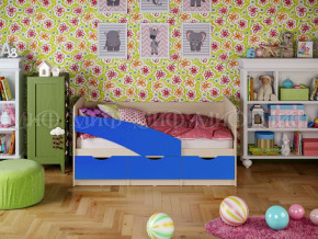 Кровать Бабочки 1600 Синий в Краснотурьинске - krasnoturinsk.magazinmebel.ru | фото