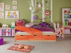 Кровать Дельфин 1600 Оранжевый металлик в Краснотурьинске - krasnoturinsk.magazinmebel.ru | фото