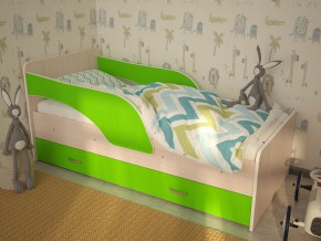 Кровать детская Максимка млечный дуб-лайм в Краснотурьинске - krasnoturinsk.magazinmebel.ru | фото