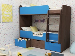 Кровать двухъярусная Малыш двойняшка бодега-голубой в Краснотурьинске - krasnoturinsk.magazinmebel.ru | фото