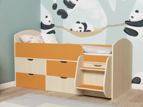 Кровать Малыш-7 Дуб-Оранжевый в Краснотурьинске - krasnoturinsk.magazinmebel.ru | фото - изображение 1