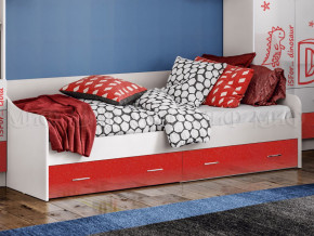 Кровать с ящиками Вега Алфавит Красный в Краснотурьинске - krasnoturinsk.magazinmebel.ru | фото