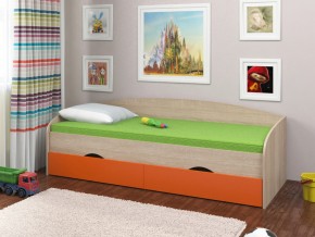 Кровать Соня 2 сонома-оранжевый в Краснотурьинске - krasnoturinsk.magazinmebel.ru | фото