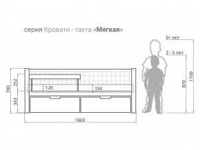 Кровать-тахта мягкая Svogen с ящиками и бортиком бежево-белый в Краснотурьинске - krasnoturinsk.magazinmebel.ru | фото - изображение 2