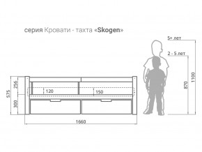 Кровать-тахта Svogen с ящиками и бортиком бежевый-белый в Краснотурьинске - krasnoturinsk.magazinmebel.ru | фото - изображение 3