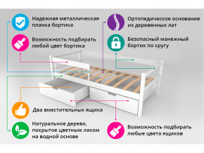 Кровать-тахта Svogen с ящиками и бортиком бежевый-белый в Краснотурьинске - krasnoturinsk.magazinmebel.ru | фото - изображение 4