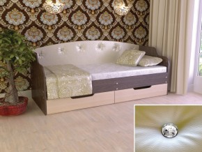 Кровать Юниор Тип 2 Венге/дуб молочный 800х1600 в Краснотурьинске - krasnoturinsk.magazinmebel.ru | фото
