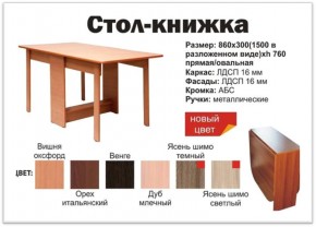 Прямой стол-книжка венге в Краснотурьинске - krasnoturinsk.magazinmebel.ru | фото - изображение 2