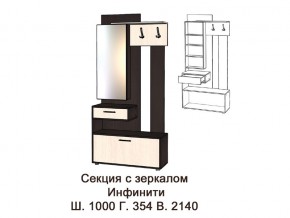 Секция с зеркалом в Краснотурьинске - krasnoturinsk.magazinmebel.ru | фото