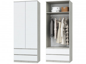 Шкаф для одежды 2х дверный с ящиками Лори дуб серый, белый в Краснотурьинске - krasnoturinsk.magazinmebel.ru | фото